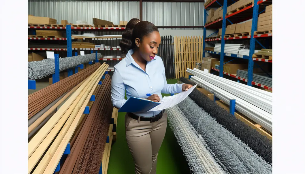Fence contractor reviewing detailed fencing cost estimates across various materials in Houston.
